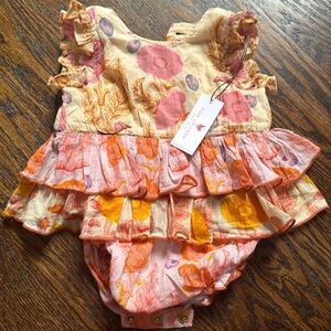 Pink Chicken 0-3 Gilded Floral Baby Girls Heidi Bubble